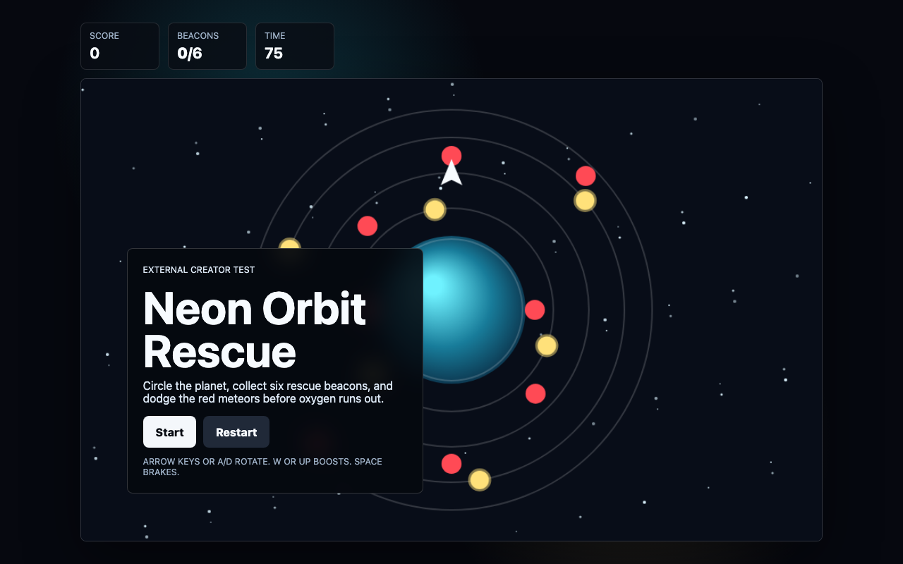 Neon Orbit Rescue Gameplay